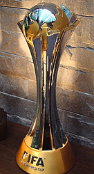 the new intercontinental cup, now called world cup; the old one had europe and south american engraved...